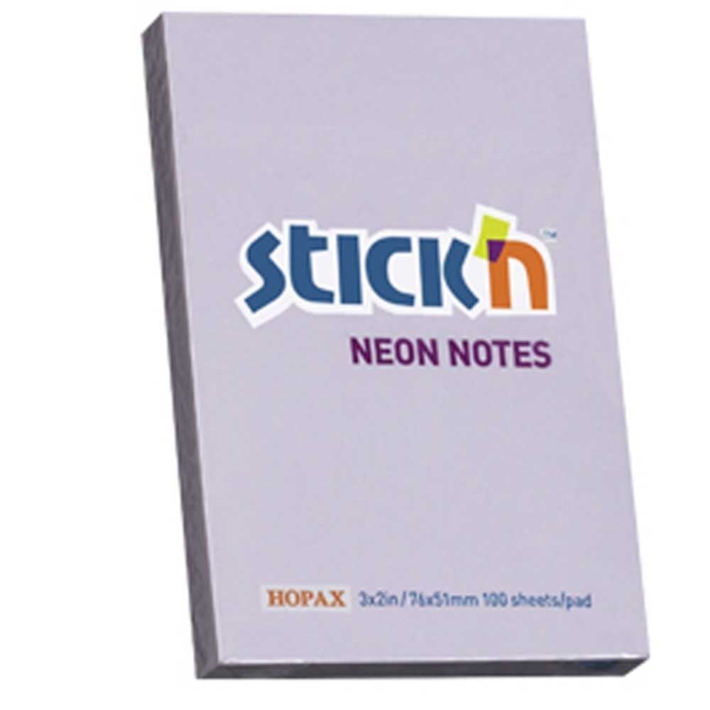 Hopax Stıckn Yapışkanlı Not Kağıdı 100 YP 76x51 Pastel Lila