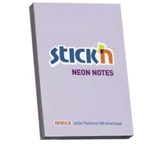 Hopax Stıckn Yapışkanlı Not Kağıdı 100 YP 76x51 Pastel Lila