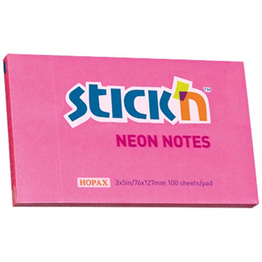 Hopax Stıckn Yapışkanlı Not Kağıdı 76x127 Neon