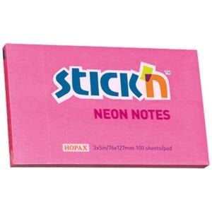 Hopax Stıckn Yapışkanlı Not Kağıdı 76x127 Neon