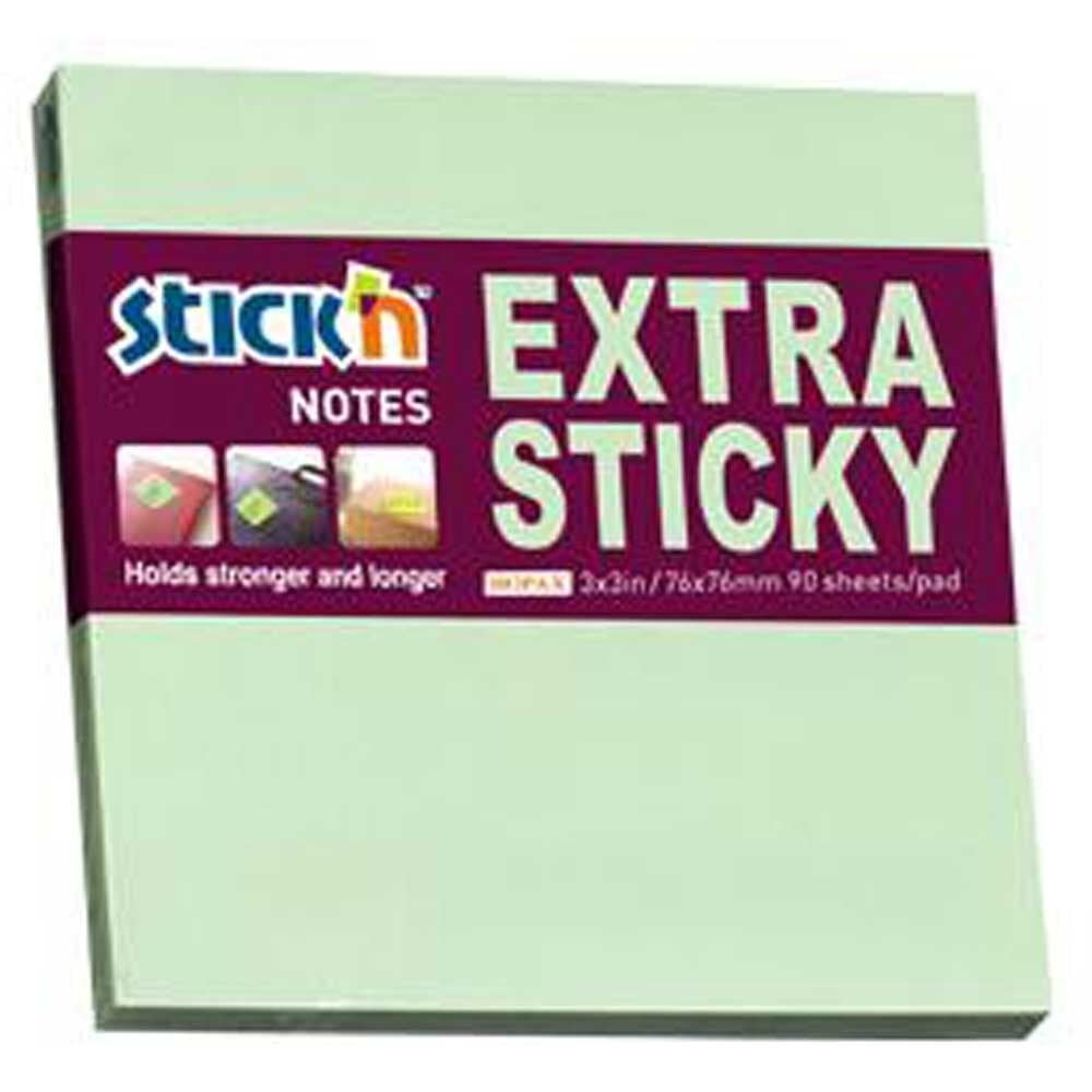 Hopax Stıckn Yapışkanlı Not Kağıdı Extra 90 YP 76x76 Pastel Yeşil