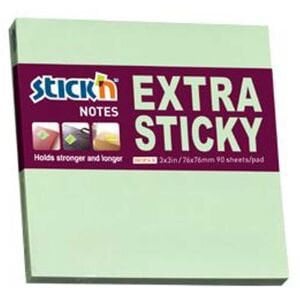 Hopax Stıckn Yapışkanlı Not Kağıdı Extra 90 YP 76x76 Pastel Yeşil