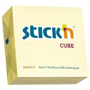 Hopax Stıckn Yapışkanlı Not Kağıdı 400 YP 76x76 Sarı
