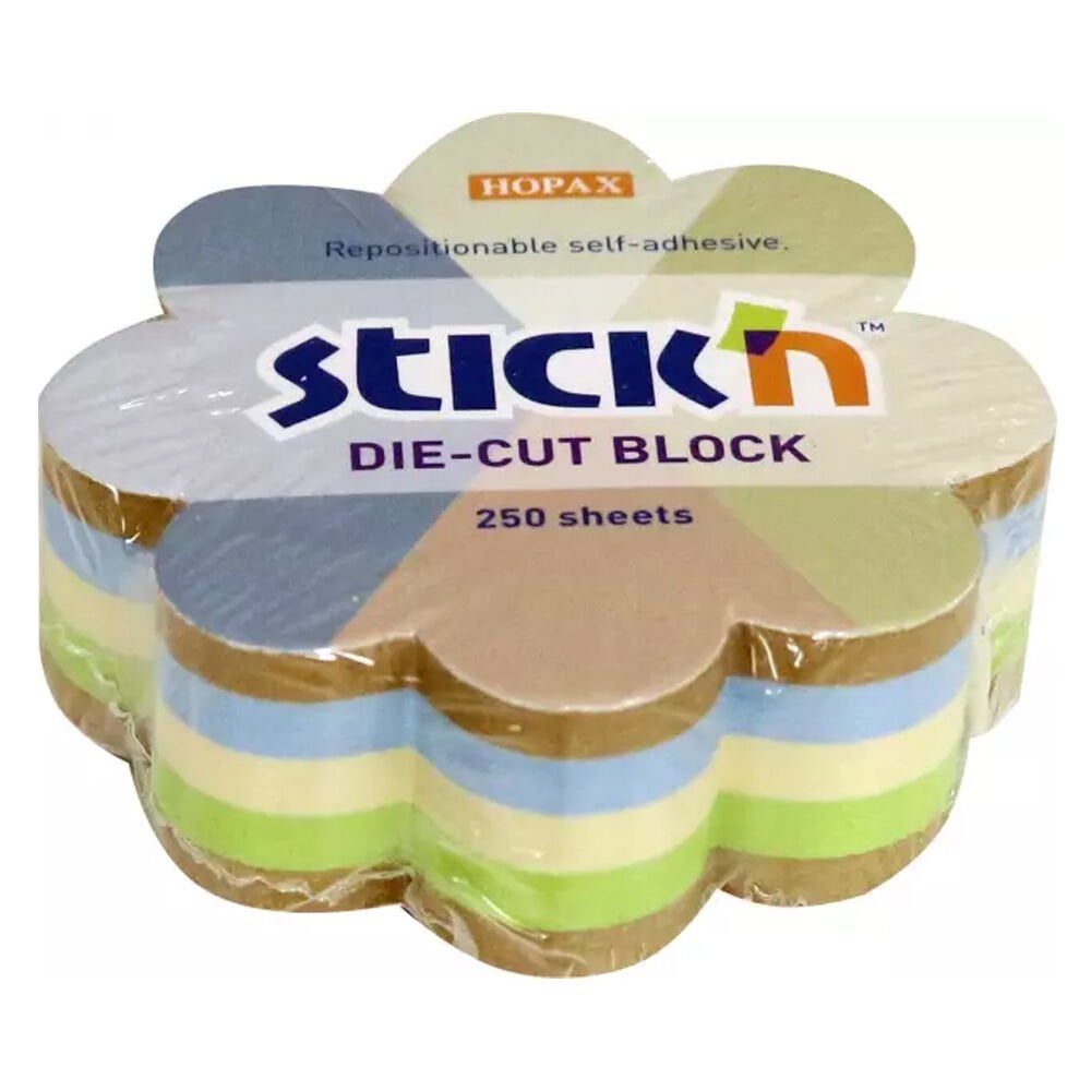 Hopax Stickn Yapışkan Notblok Kraft Çiçek 67x67 250 YP
