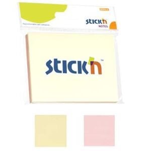 Hopax Stıckn Yapışkanlı Not Kağıdı 100 YP 76x102 2 Pastel Renk