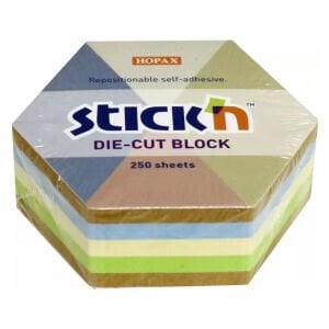 Hopax Stickn Yapışkan Notblok 61x67 Kraft Altıgen 250 YP
