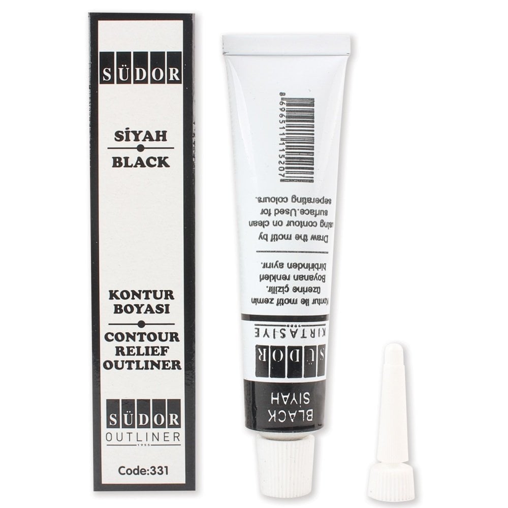 Südor Kontur Boyası Siyah 25ml Tüp