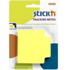 Hopax Stıckn Yapışkanlı Not Kağıdı Trackıng 50 YP 70x70 Fosforlu Sarı