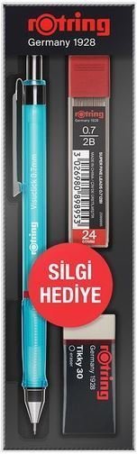 Rotring Visuclick Versatil Uçlu Kalem Seti 0.5 mm Kalem+Silgi+Uç Mavi