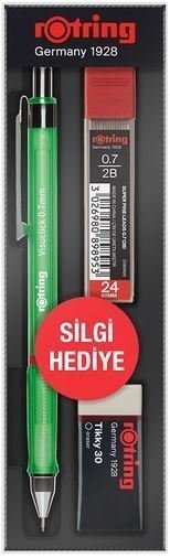 Rotring Visuclick Versatil Uçlu Kalem Seti 0.5 mm Kalem+Silgi+Uç Yeşil