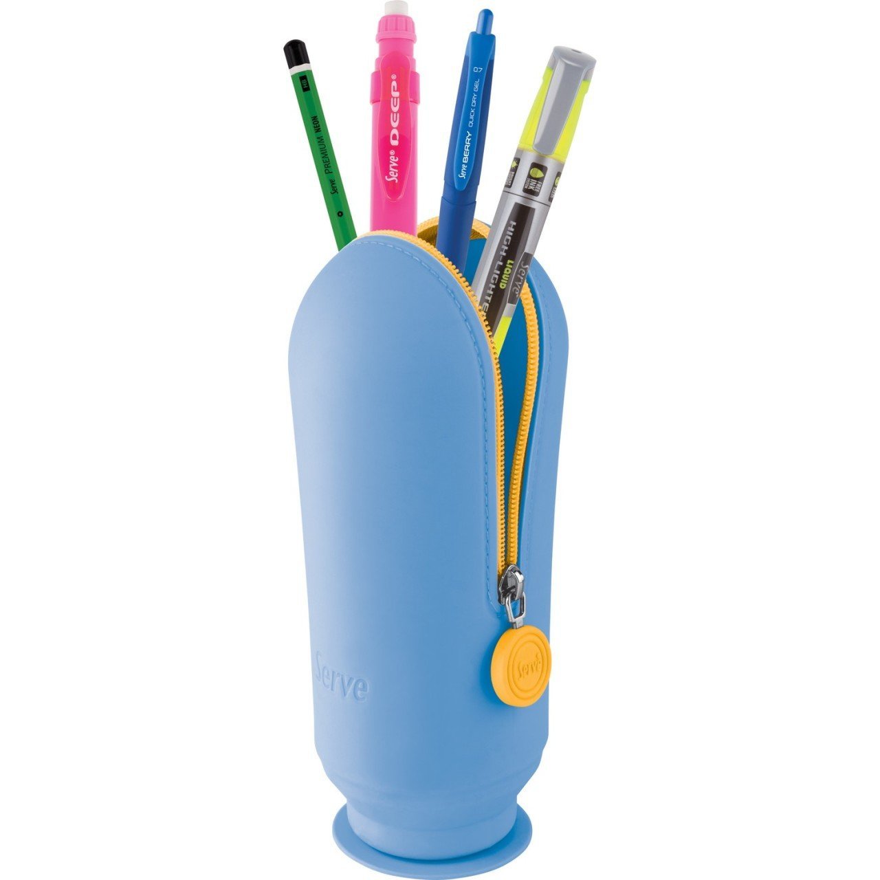 Serve Hoop Silikon Kalemlik Vakumlu Gök Mavisi