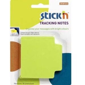 Hopax Stıckn Yapışkanlı Not Kağıdı Trackıng 50 YP 70x70 Fosforlu Yeşil