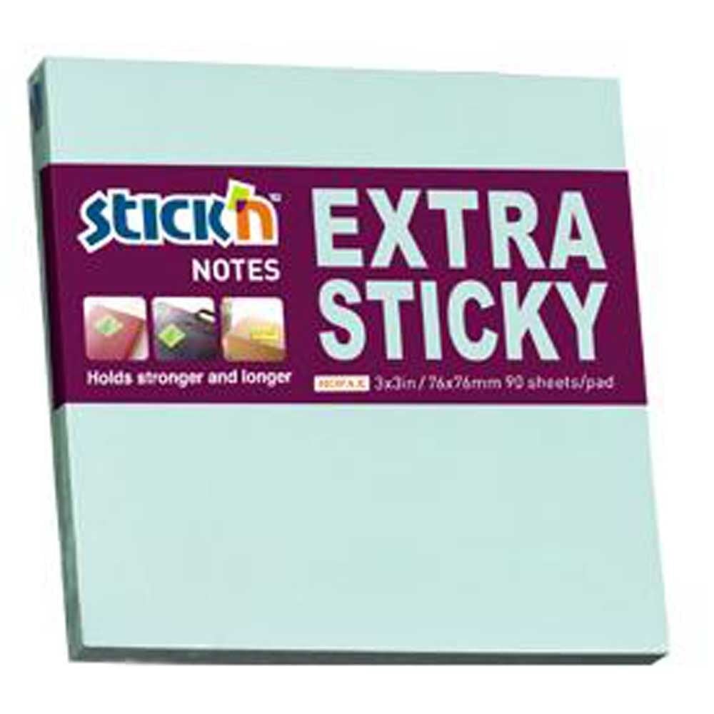 Hopax Stıckn Yapışkanlı Not Kağıdı Extra 90 YP 76x76 Pastel Mavi