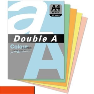 Double A Renkli Kağıt 25 Lİ A4 80 GR Safran