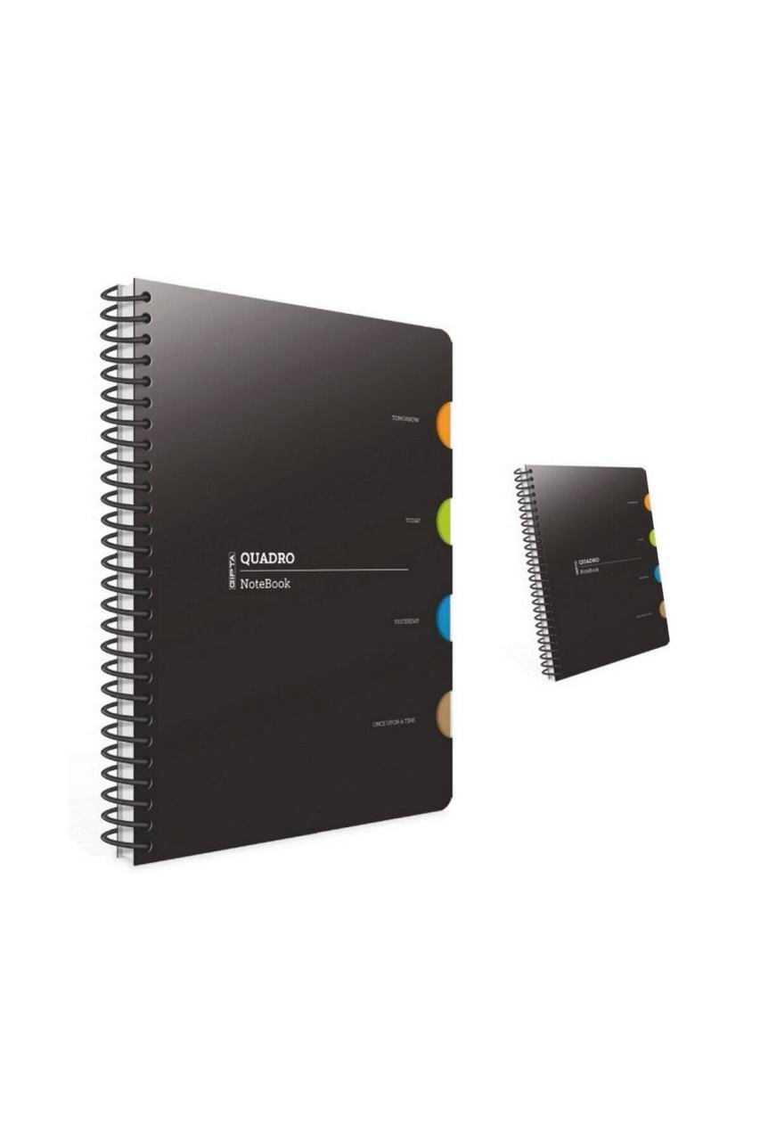 Gıpta Quadro Spiralli 4 Seperatörlü PP Kapak 17x24 -150 Yp. Kareli