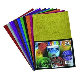 Südor Eva A4 2mm 10 Renk Simli Yapışkanlı