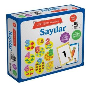 Dört İşlem Kartlar Sayılar 4 6 Yaş 100 Kart