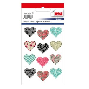Tanex Etiket Stickers Kalp-4 2 Adet STC-184