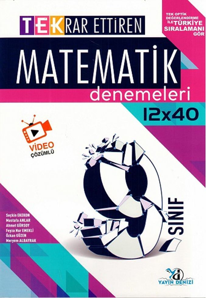 Yayın Denizi 9. Sınıf Matematik TEK Serisi 12 x 40 Denemeleri