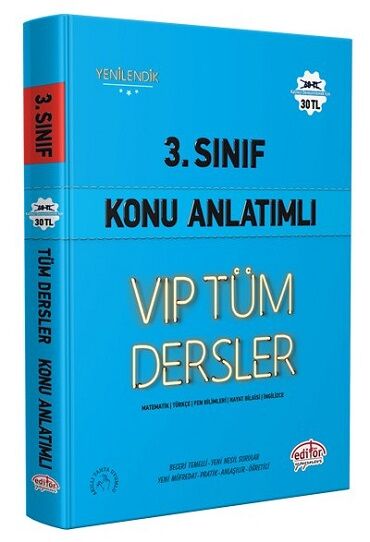 Editör Yayınları 3.SINIF TÜM DERSLER KONU ANLATIMLI MAVİ KİTAP