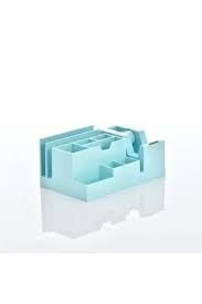 Ops Masa Seti Kalemlik Bant Makinalı Plastik Pastel Mavi