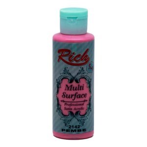 Rich Multi Surface Akrilik Boya 120 cc - Pembe