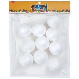 Puti Köpük Top 5 Cm 10 Lu