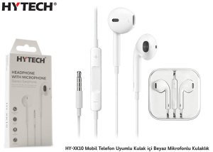 Hytech HY-XK10 Kulak içi Beyaz Mikrofonlu Kulaklık