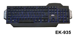 Elba EK-935 Q Usb Siyah Mavi Ledli Kablolu Gaming Işıklı Klavye
