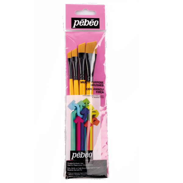 Pebeo 4'lü Fırça Seti Angular No:1/4-3/8-1/2-5/8