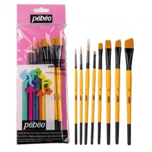 Pebeo 8'li Fırça Seti Angular-Kesik Uç-Suluboya