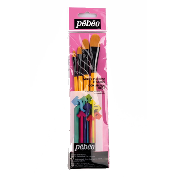 Pebeo 4'lü Fırça Seti Kedi Dili No:1 /4-3/8-1/2-5/8 4