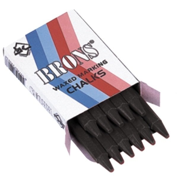 Brons Tebeşir Yağlı Yuvarlak 12'li Siyah