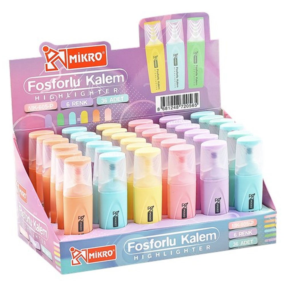 Mikro Fosforlu Kalem Renkli MK-605-P