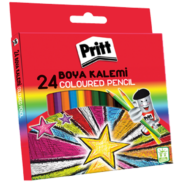 Pritt Kuru Boya Karton Kutu Tam Boy 24 Renk