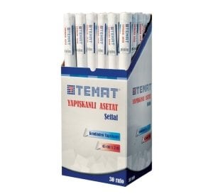 Temat Dijifix Yapışkanlı Asetat Rulo Şeffaf 45 cm x 2 mt